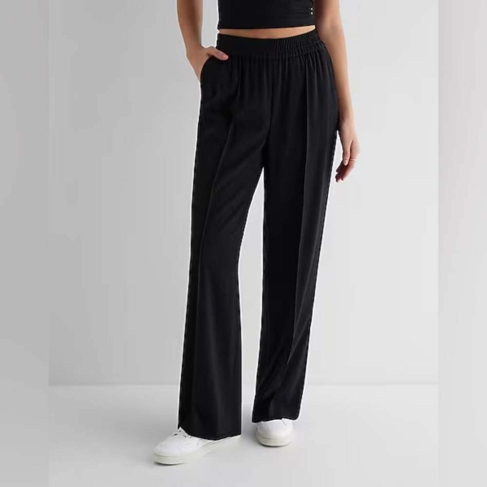 EXPRESS High Waisted Seamed Pull On Wide Leg Pants Size XS NWT
